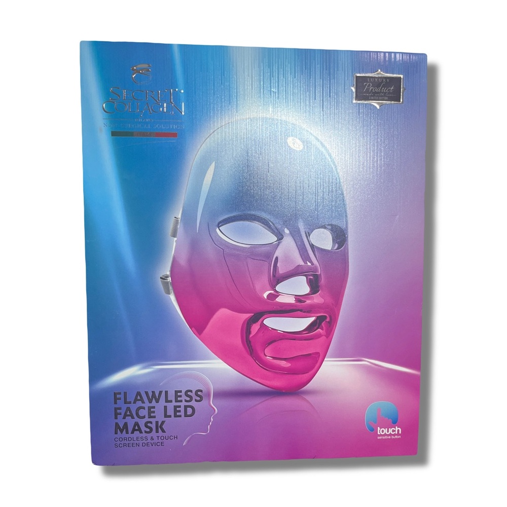 Secret Collagen Luxury Flawless Face LED Mask - Cordless 7-Color Therapy